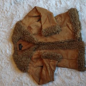 Women's Genuine leather & Lamb wool Coat, size XS